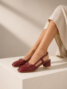 VALIOSAA - Wine Sqaure Toe Mules