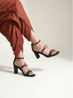 Chaal Chalan - Black Square Toe Heels
