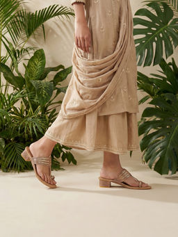 Chaal Chalan - Brown PU Almond Toe Kolhapuris