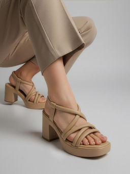 CHINRAAG - Women's Strappy Block Heel Sandals