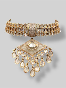 Beryachi - Ananya Mop Kundan Necklace Set