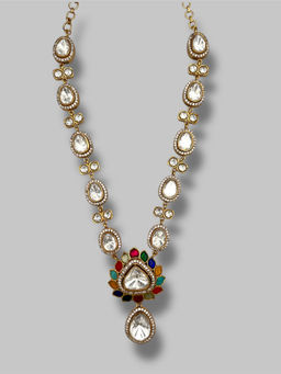 Beryachi - Navratna Kamal Kundan Necklace Set