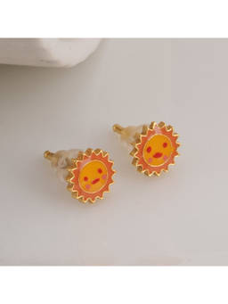 Palmonas - 925 Sterling Silver Sun flare 925 Silver Studs