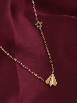 Palmonas - 18K Gold Plated Simple Chain Necklace With Star Charm Waterproof And Anti-Tarnish