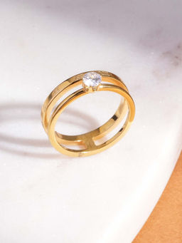 Palmonas - Gold Roman Diamond Ring For Womens