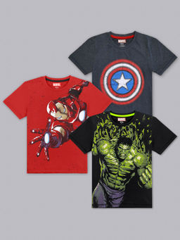 Kidsville - Marvel Comics Featured Half sleeve for Boys (Pack of 3)