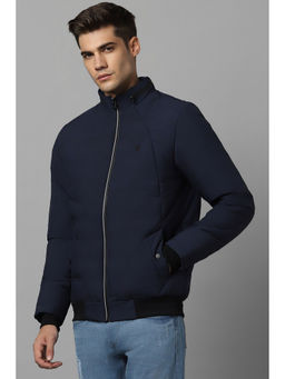 Allen Solly - Men Navy Solid Full Sleeves Casual Jacket