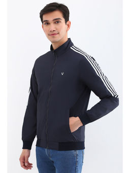 Allen Solly - Men Navy Solid Full Sleeves Casual Jacket