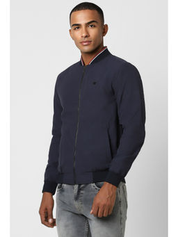 Peter England - Men Navy Solid Casual Jacket