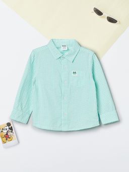 max - Boys Blue Pure Cotton Full Sleeves Shirt