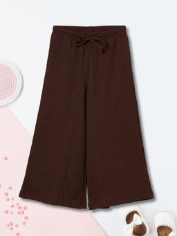 max - Girls Brown Polyester Trouser