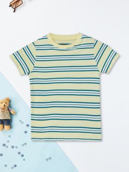 max - Boys Yellow Pure Cotton Half Sleeves T-shirt