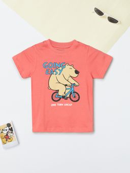 max - Boys Coral Pure Cotton Half Sleeves T-shirt