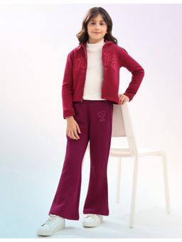 U.S. POLO ASSN. - Girls Purple Polyester Trouser