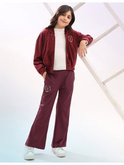 U.S. POLO ASSN. - Girls Purple Polyester Trouser