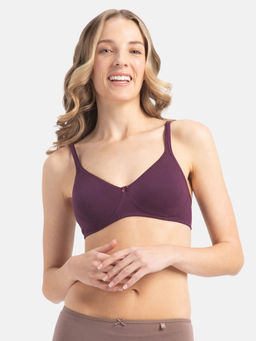 Jockey - 1722 Wirefree Non Padded Cotton Elastane Medium Coverage Everyday Bra - Potent Purple