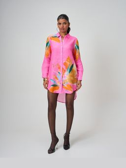 HONEY&ME - The Energy Pink Printed Long Tunic