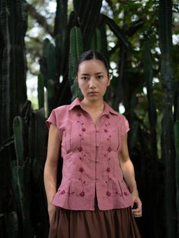 URNAM - Pink Olia Top