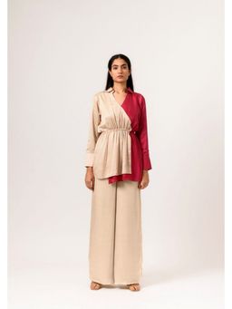 NEORA BY NEHAL CHOPRA - Women Wine Full Sleeves Top