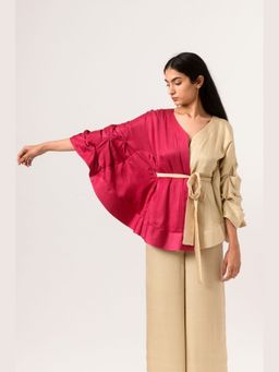 NEORA BY NEHAL CHOPRA - Women Wine Cape Top