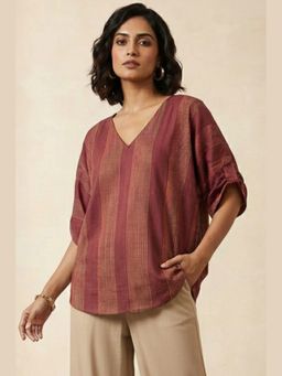 CINCIN Fashion - Red Rose Stripe Ease Top