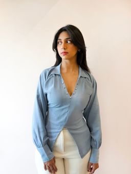 RISING AMONG - Women Blue Top