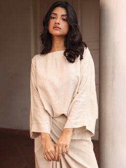 The Good Rebel - Beige Althea Loose Fit Top