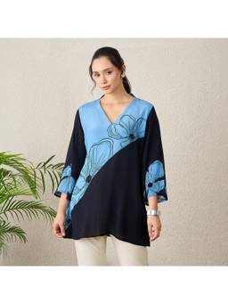 First Resort by Ramola Bachchan - Women Viscose Floral Multicolour Top