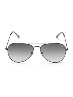 IRUS - Men UV Protected Full Rim Blue Frame Grey Lens Sunglasses - IRS1131C6PSG (58)