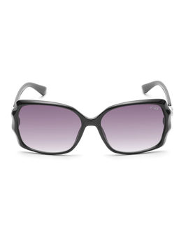 IRUS - Women UV Protected Full Rim Black Frame Grey Lens Sunglasses - IRS1168C1SG (55)