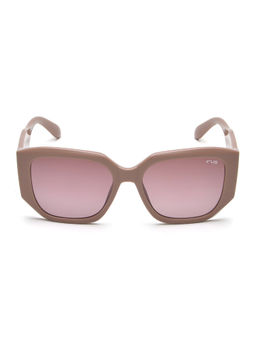 IRUS - Women UV Protected Full Rim Beige Frame Pink Lens Sunglasses - IRS1241C4SG (53)