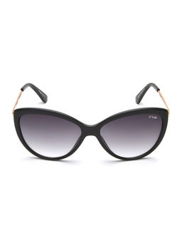 IRUS - Women UV Protected Full Rim Black Frame Grey Lens Sunglasses - IRS1251C1SG (58)