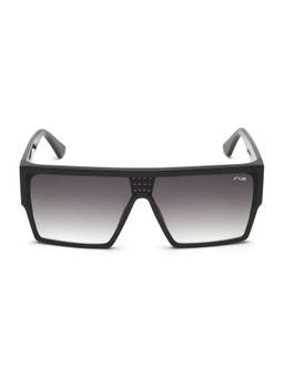 IRUS - Men UV Protected Full Rim Black Frame Black Lens Sunglasses - IRS1262C4SG (136)