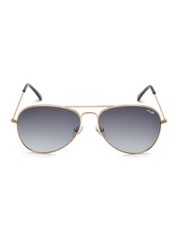 IRUS - Men UV Protected Full Rim Gold Frame Grey Lens Sunglasses - IRS1271C11PSG (60)