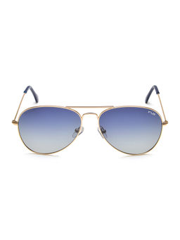 IRUS - Men UV Protected Full Rim Gold Frame Blue Lens Sunglasses - IRS1271C12PSG (60)