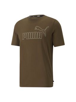 Puma - ESS Big Outline Mens Green T-Shirts