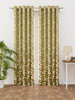 Happy Hues - Tuscan Door Curtains XL Modern Minimalistic Design Mustard