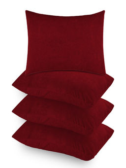 GADDA CO - Maroon Waterproof Pillow Covers (Pack Of 4)