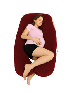 GADDA CO - U-Shape Maroon Pregnancy Pillow
