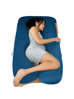 GADDA CO - Navy Blue U-Shape Blue Pregnancy Pillow
