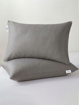 GADDA CO - Grey Polyester Fibre Sleeping Pillows (Pack of 2)