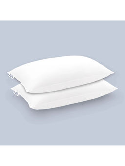 GADDA CO - White Polyester Fibre Sleeping Pillows (Pack of 2)
