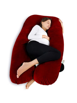 OYO BABY - Maroon U Shape Pregnancy Pillow