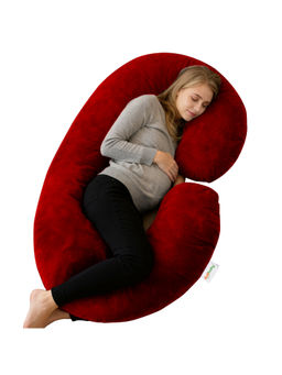 OYO BABY - Maroon C Shape Pregnancy Pillow