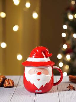 Little Surprise Box - Pointed Hat Santa Ceramic Hot Chocolate and Coffee Christmas Mug