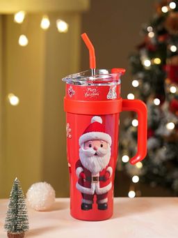 Little Surprise Box - Red Santa Vacuum Insulated Tumbler with Lid and Straw, 1.2 Litres
