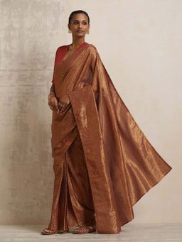 trueBrowns - Brown Lurex Ready To Wear Saree