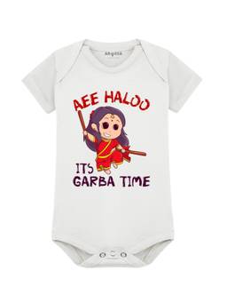 Arvesa - Its Garba Time Printed Onesies - White