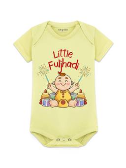 Arvesa - My First Diwali Printed Onesies - Yellow