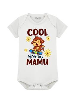 Arvesa - Cool Like My Mamu Printed Onesies - White
